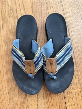 Eliza B Striped Flip Flop Sandals Women’s Size 8 EUC
